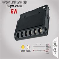 HAREKETLİ MAGNET ARMATÜR11,5CM 6W 4000K 1